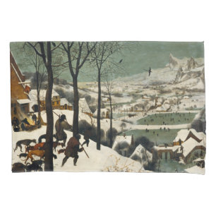 Housse D'oreillers Chasseurs dans la neige (par Pieter Bruegel l'Anci