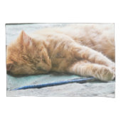 Housse D'oreillers Chat au gingembre Longhé (devant)