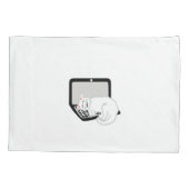 Housse D'oreillers Chat Blanc Dormir Sur Le Portable Écran Écran Écra (Dos)