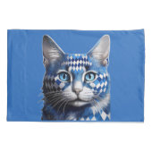 Housse D'oreillers Chat d'arlequin bleu (Dos)