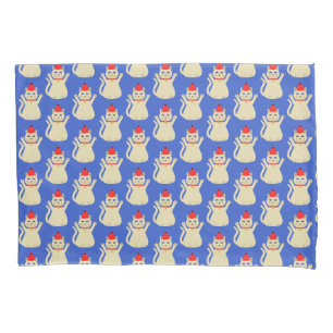 Housse D'oreillers Chat de Noël mignon Motif double face
