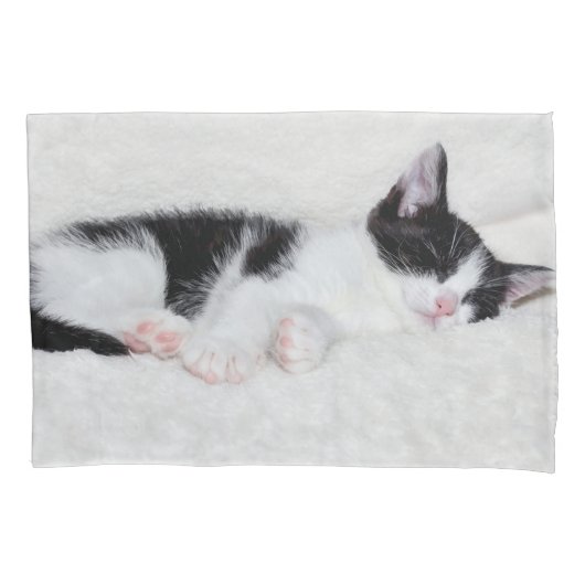 Housse D'oreillers Chaton de sommeil (devant)