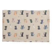 Housse D'oreillers Chats et couteaux Whimsical Pillowcase (Dos)
