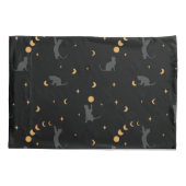 Housse D'oreillers Chats et Phases Lune Pillowcase (Dos)
