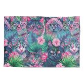 Housse D'oreillers Chats fleuris d'été (Dos)