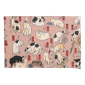 Housse D'oreillers chats japonais Ukiyo-e Funny kitty (devant)