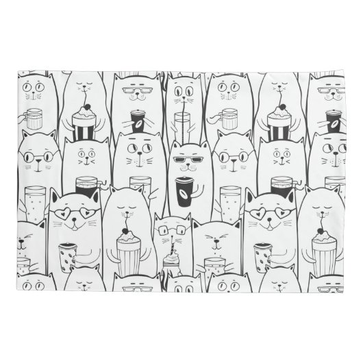 Housse D'oreillers Chats mignons (Dos-gauche)