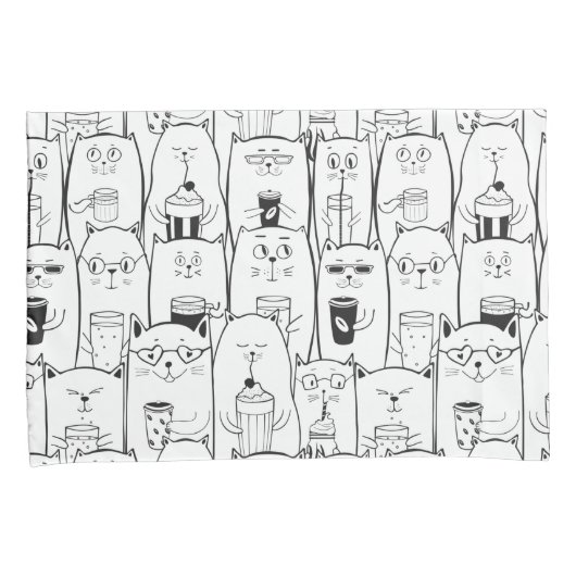 Housse D'oreillers Chats mignons (devant-Droit)