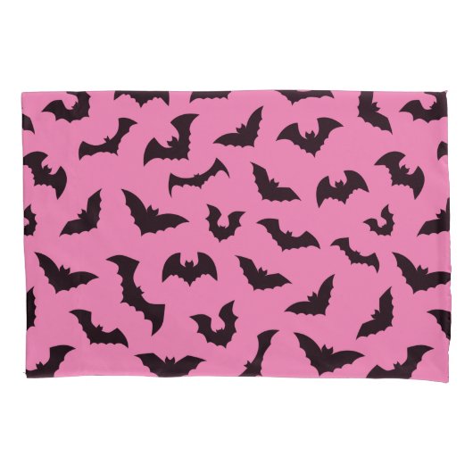 Housse D'oreillers Chauve-souris rose pastel motif (devant)
