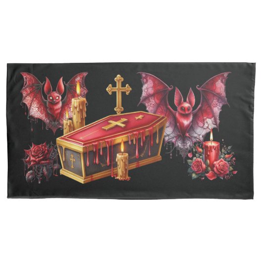 Housse D'oreillers Chauves-souris vampires (devant)