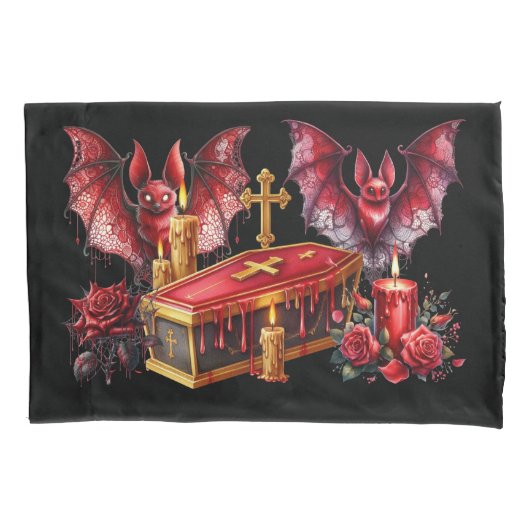 Housse D'oreillers Chauves-souris vampires (devant)