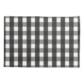 HOUSSE D'OREILLERS CHECK DE GINGHAM NOIR ET BLANC (Dos-gauche)