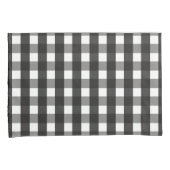 HOUSSE D'OREILLERS CHECK DE GINGHAM NOIR ET BLANC (devant-Droit)