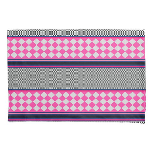 Housse D'oreillers Check Stripes Harlequin Conception de Motif mixte (devant)
