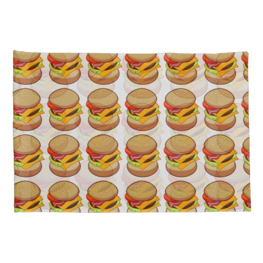 HOUSSE D'OREILLERS CHEESEBURGERS (Dos-Droit)