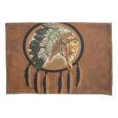 Housse D'oreillers Chef indien indigène (devant)