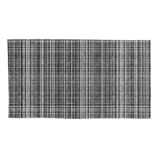 Housse D'oreillers Chèque noir, blanc et gris 2 Motif (Dos-Droit)