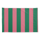 Housse D'oreillers Chérie Picket Rose Vert Bande (Dos-Droit)