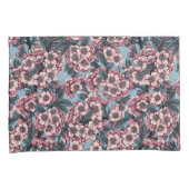 Housse D'oreillers Cherry blossom in pink and blue (devant-Droit)