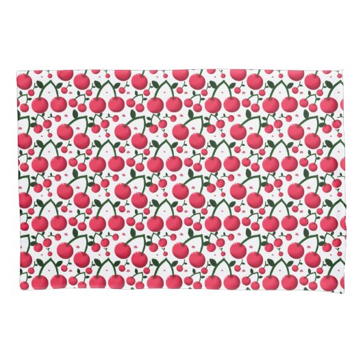 Housse D'oreillers Cherry Seamless Pattern, Red Fruit Pattern, (devant)