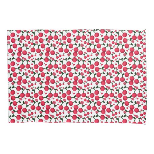 Housse D'oreillers Cherry Seamless Pattern, Red Fruit Pattern, Cute C (devant)