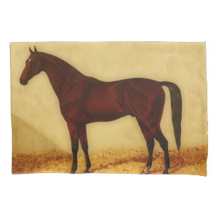 Housse D'oreillers Cheval Arabe avec le manteau de châtaigne