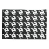 Housse D'oreillers Cheval blanc lapin d'oreiller noir (Dos)