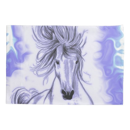 Housse D'oreillers Cheval pourpre (Dos)