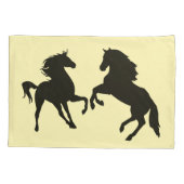 Housse D'oreillers Chevaux Couple Coussin Coque - Vos couleurs (Dos)