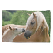 Housse D'oreillers Chevaux poulain de Haflinger et Coussin-Couverture (Dos)