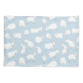 Housse D'oreillers Chèvres jouant - bleus layette (Dos)