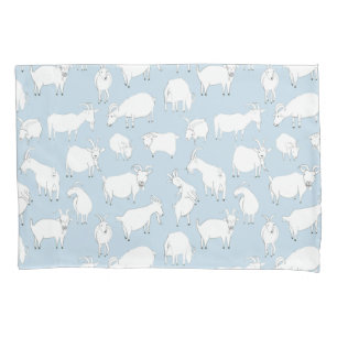 Housse D'oreillers Chèvres jouant - bleus layette