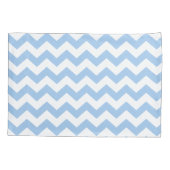 Housse D'oreillers Chevron bleu bébé (Dos-gauche)