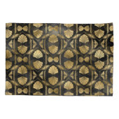 Housse D'oreillers Chic Black & Gold Art Deco Shell Motif (Dos-gauche)