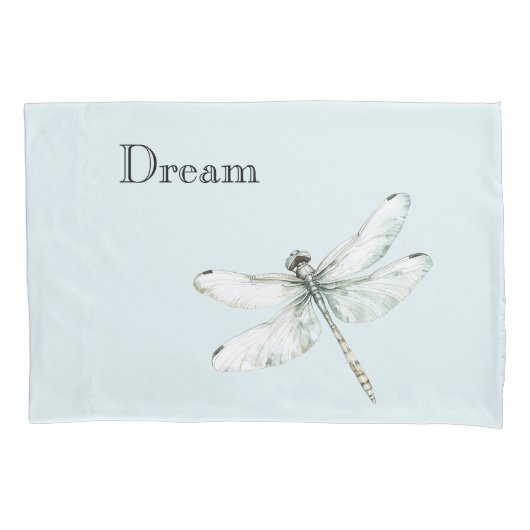 Housse D'oreillers Chic Blue Dragonfly Dream (devant)
