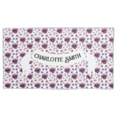 Housse D'oreillers chic floral foliage purple blooming flowers (devant-gauche)