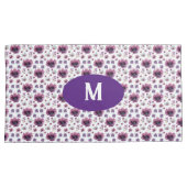 Housse D'oreillers chic floral foliage purple blooming flowers (devant-Droit)