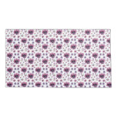 Housse D'oreillers chic floral foliage purple blooming flowers (Dos-gauche)