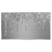 Housse D'oreillers Chic Parties scintillant Argent Lecteurs Étincelle (devant-gauche)