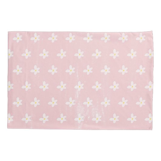 Housse D'oreillers Chic Rose Farmhouse Douceur Daisées Tendance Monog (Dos)