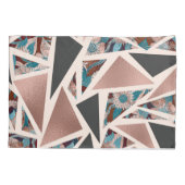 Housse D'oreillers Chic rose Gold Copper Teal Black Floral Geometric (Dos)