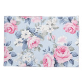 Housse D'oreillers Chic roses chic Shabby et fleurs blanches motif (Dos-gauche)