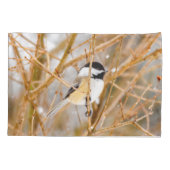 Housse D'oreillers Chickadee au plafond noir - Photo originale (Dos)
