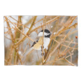 Housse D'oreillers Chickadee au plafond noir - Photo originale (devant)