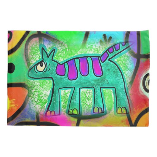 Housse D'oreillers Chien blanc Coque coussin (Dos)