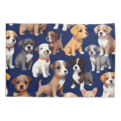 Housse D'oreillers Chien Chien Chien bleu de la marine Design Motif (Dos)