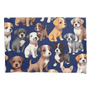 Housse D'oreillers Chien Chien Chien bleu de la marine Design Motif
