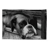 Housse D'oreillers Chien de boxe sur Windowsill pcna (Dos)