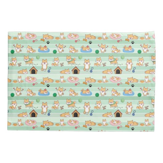 Housse D'oreillers chien mignon jouant saut dormir (Dos)