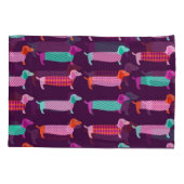 Housse D'oreillers Chiens de Dachshund : Motif mignon sans couture. (Dos)